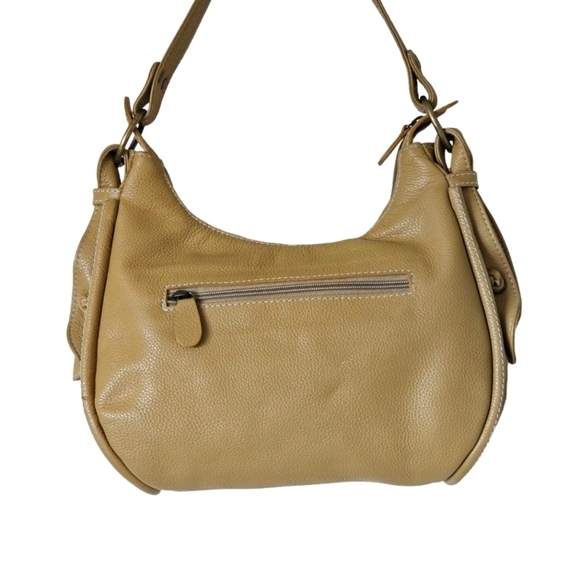 LORENZO BANFI beautiful hobo bag in a soft leather cream color with studs. New. - Picture 3 of 7